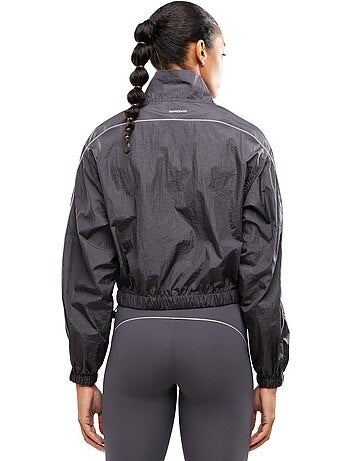 Veste running légère femme fitness femme ueno dark gray