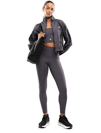 Veste running légère femme fitness femme ueno dark gray