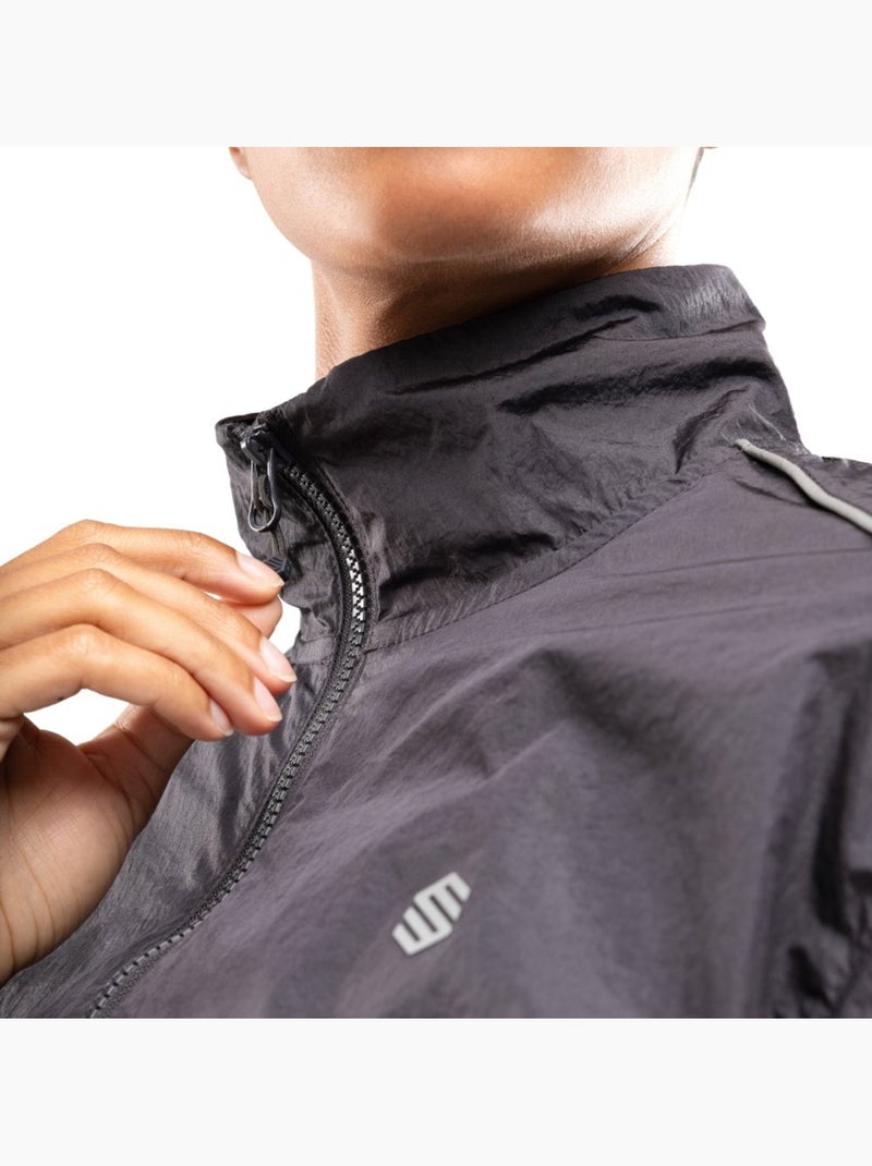 Veste running légère femme fitness femme ueno dark gray Blanc Gris - Kiabi
