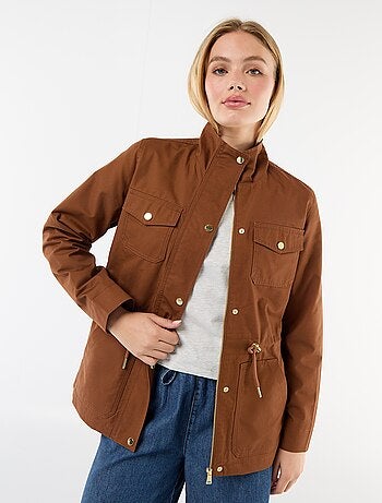 Veste saharienne à pressions devant