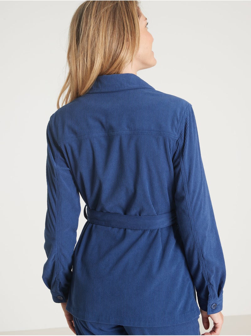 Veste-saharienne en velours - DAXON Bleu marine - Kiabi