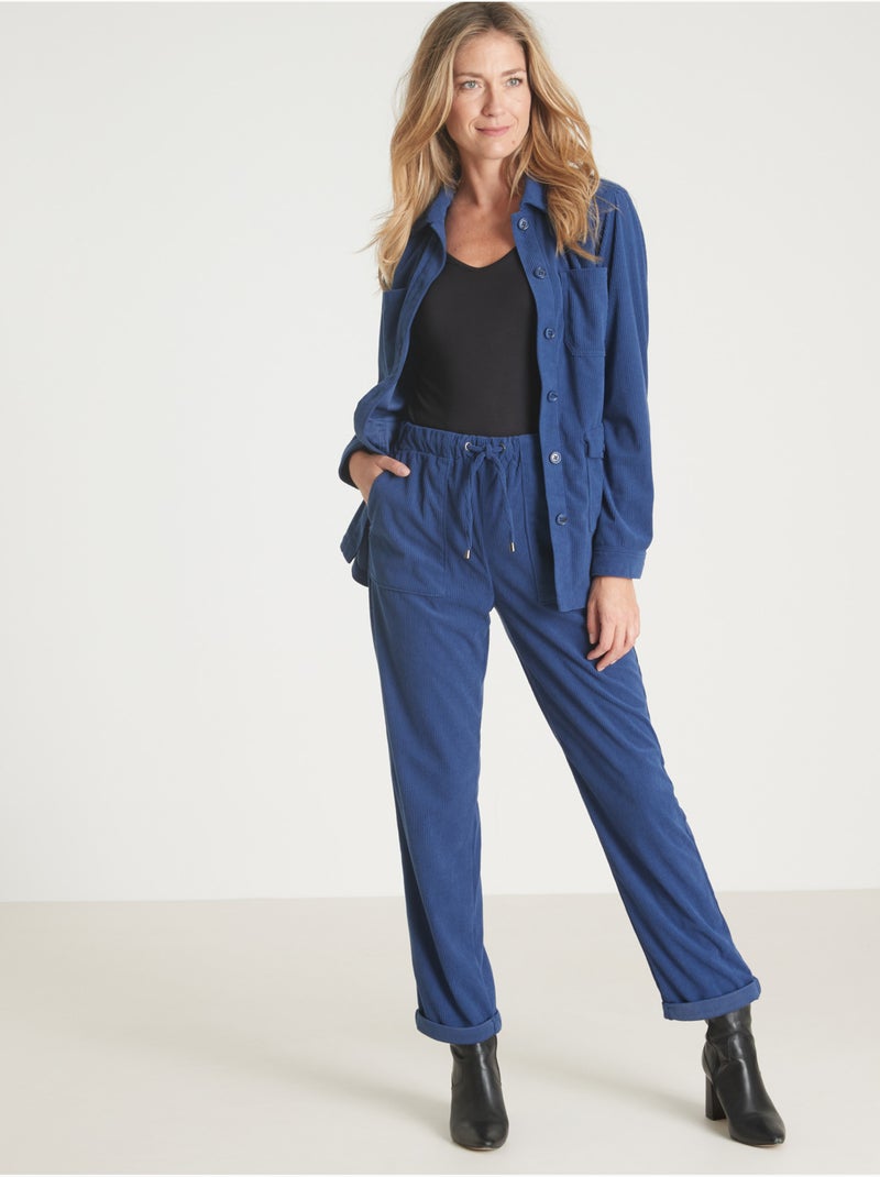 Veste-saharienne en velours - DAXON Bleu marine - Kiabi