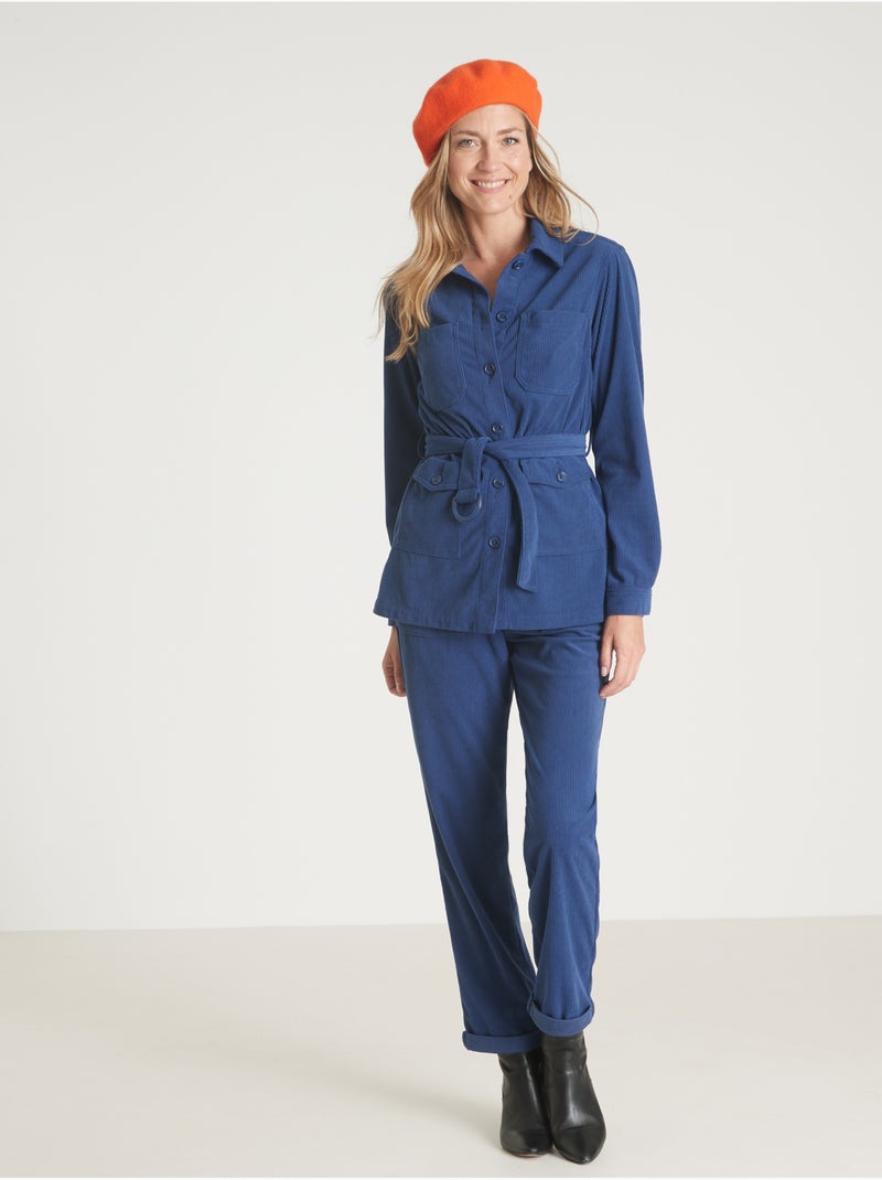 Veste-saharienne en velours - DAXON Bleu marine - Kiabi