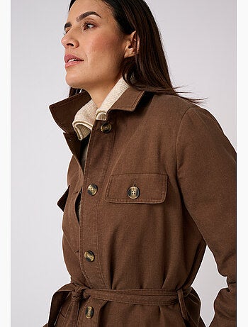 Veste-saharienne mélange Lyocell - Damart