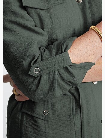 Veste saharienne sans col manches longues - Afibel