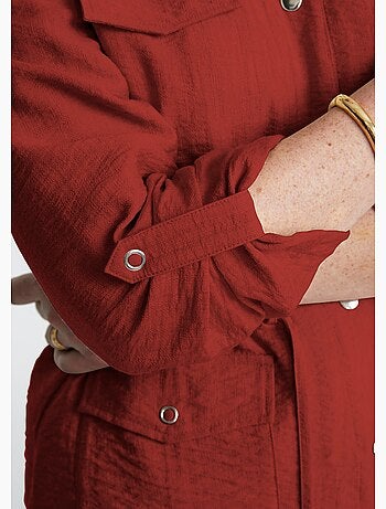 Veste saharienne sans col manches longues - Afibel