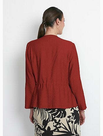 Veste saharienne sans col manches longues