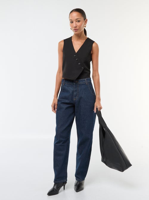 Veste sans manche style garçon de café uni - Kiabi