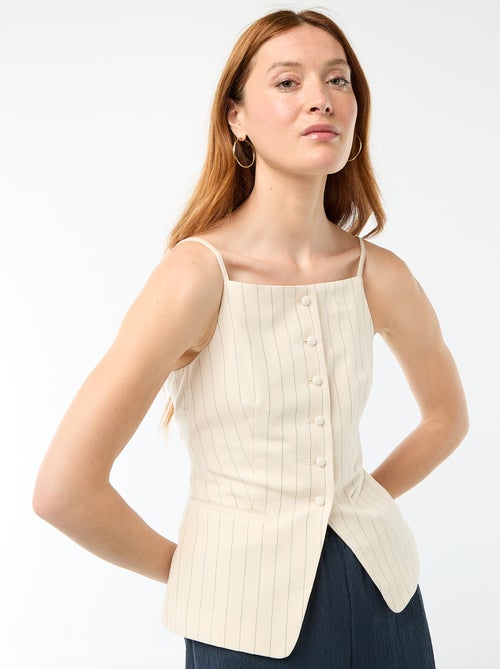 Veste sans manches à bretelles - Kiabi