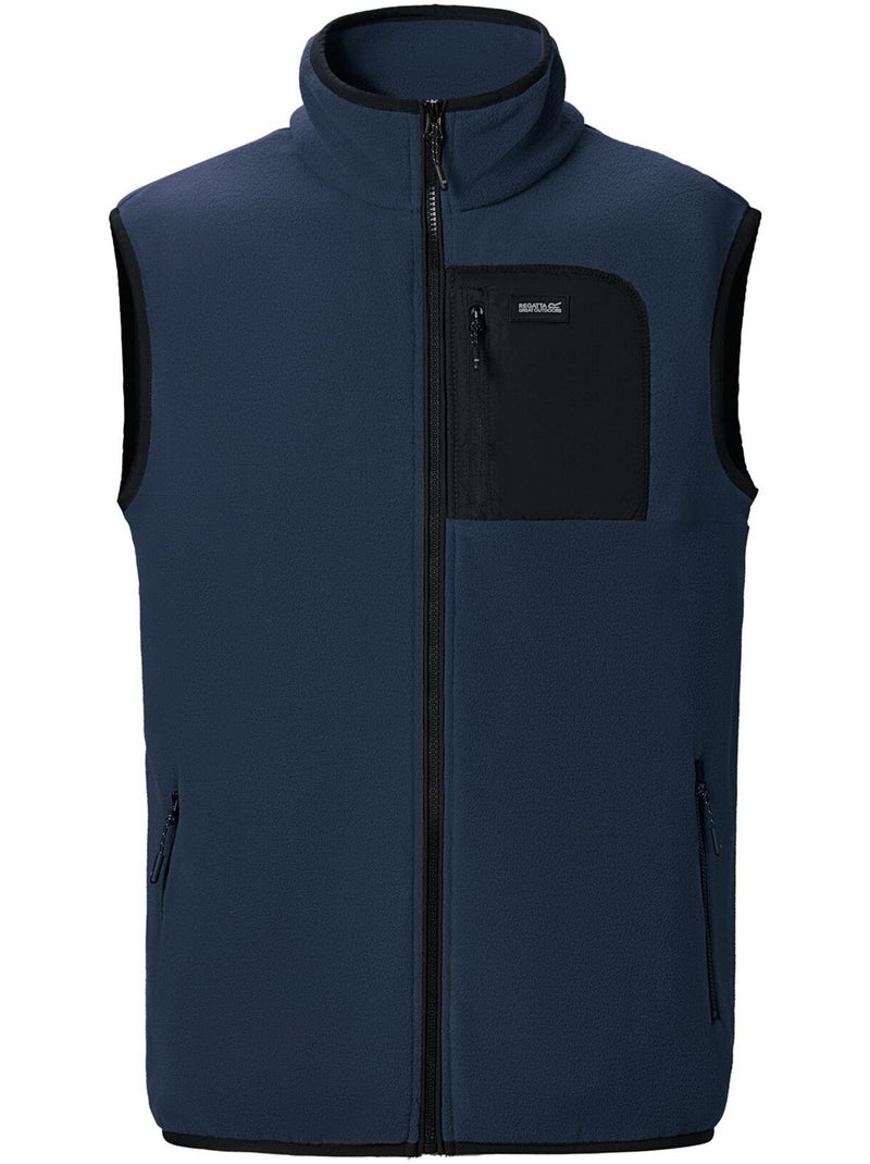 Veste sans manches à col montant motif/style panneau contrasté frankie - regatta professional Bleu marine - Kiabi