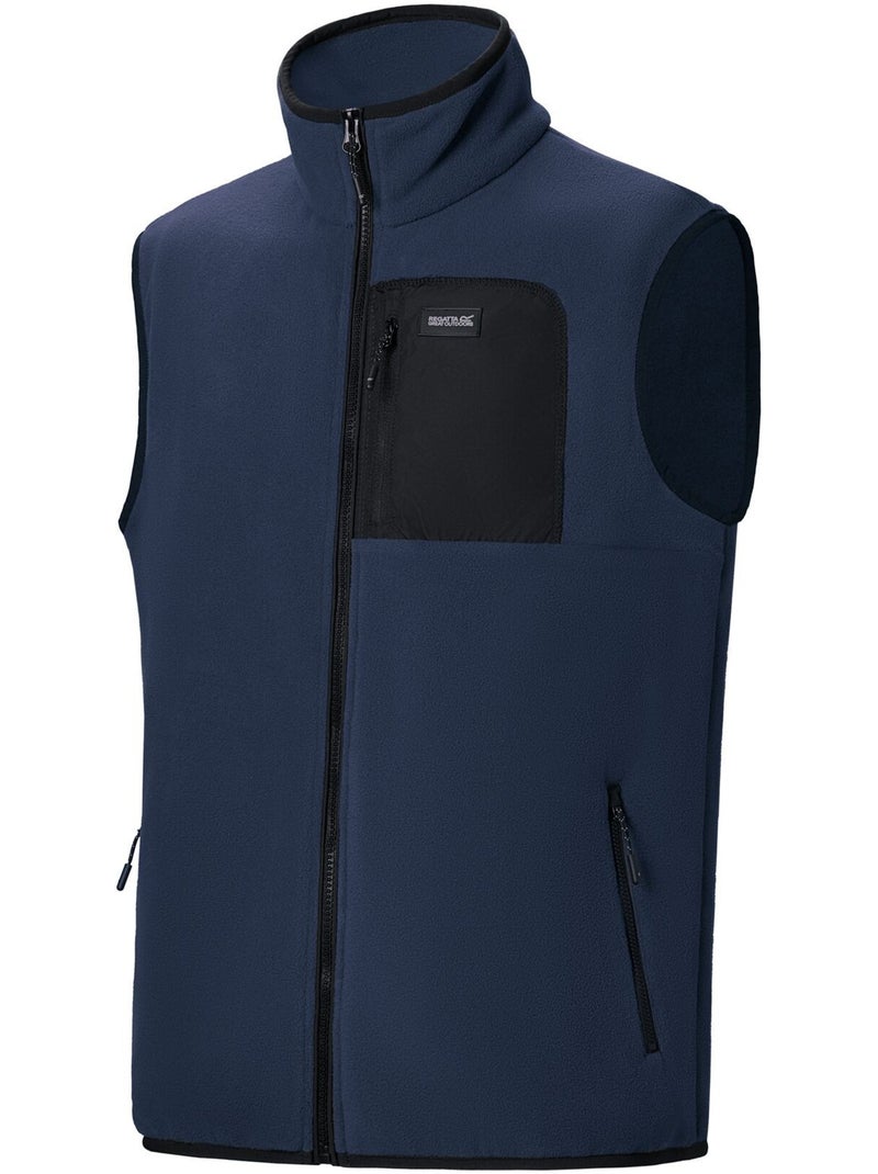 Veste sans manches à col montant motif/style panneau contrasté frankie - regatta professional Bleu marine - Kiabi