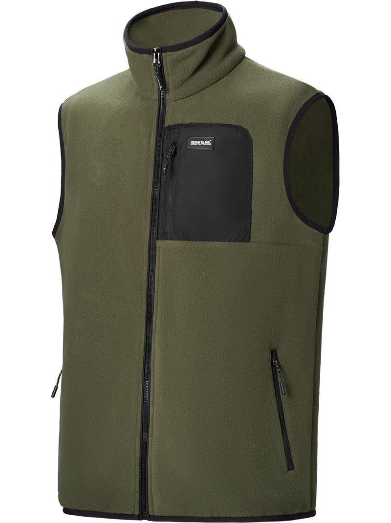 Veste sans manches à col montant motif/style panneau contrasté frankie - regatta professional Noir Kaki - Kiabi