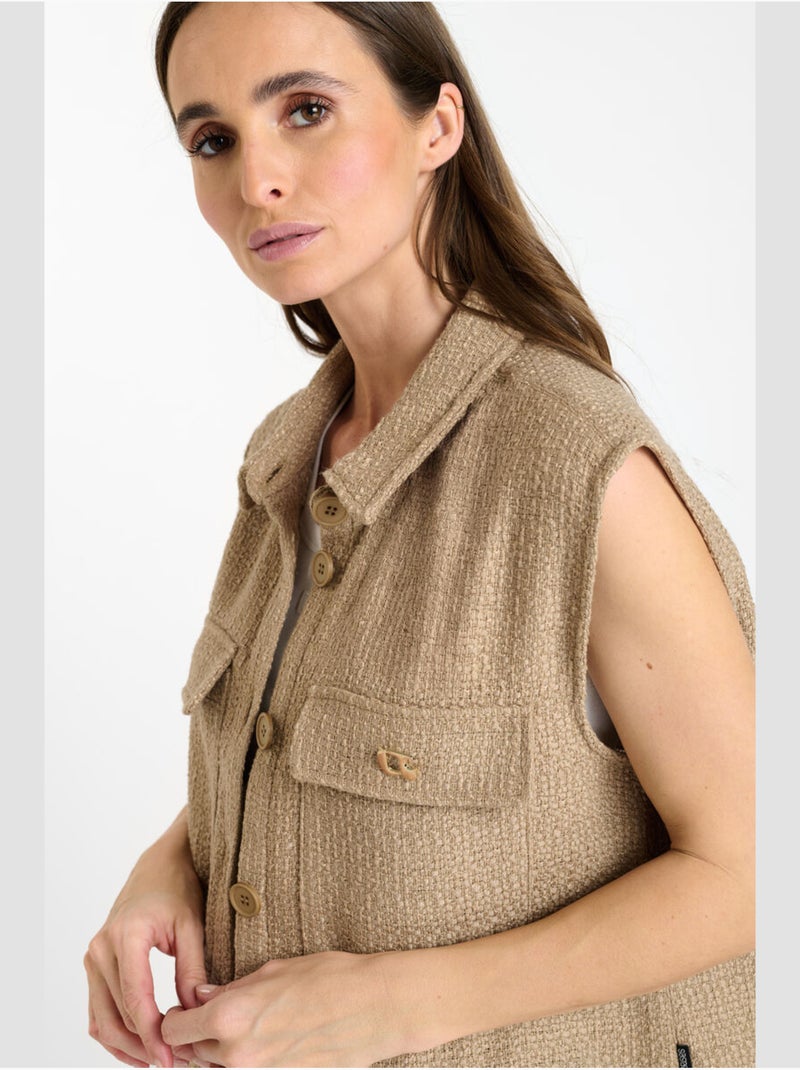 Veste sans manches arley 'le temps des cerises' Beige - Kiabi