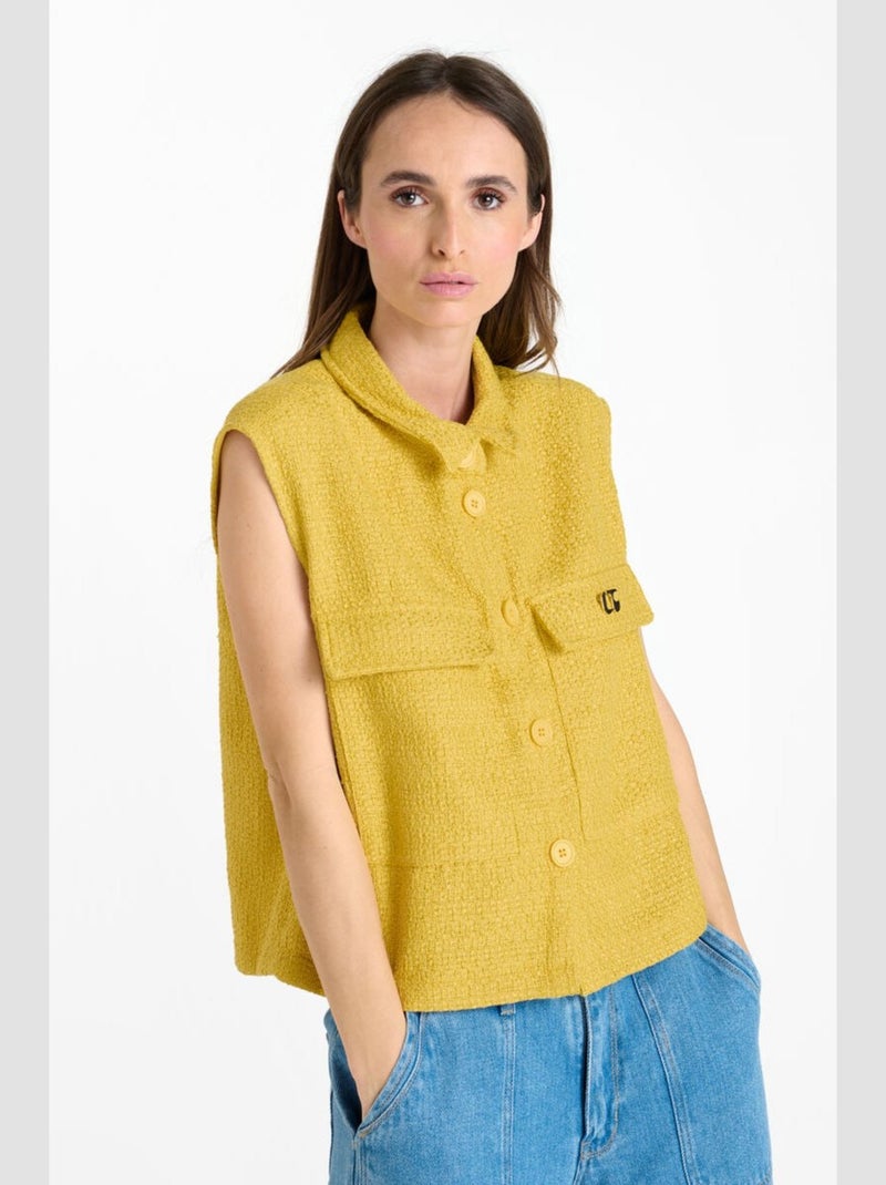 Veste sans manches ARLEY 'Le Temps Des Cerises' Jaune - Kiabi