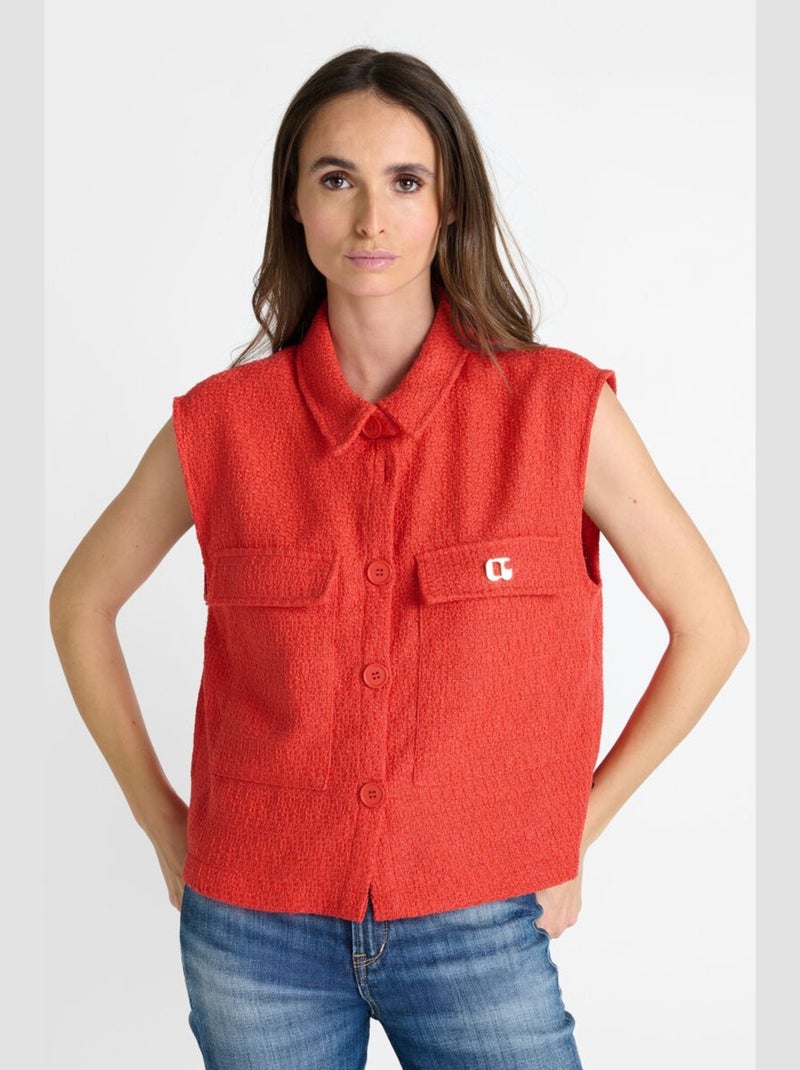 Veste sans manches ARLEY 'Le Temps Des Cerises' Rouge - Kiabi