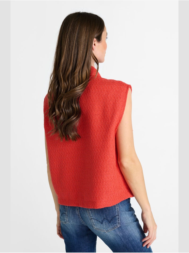 Veste sans manches arley 'le temps des cerises' Rouge - Kiabi