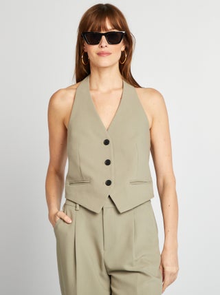Veste sans manches avec dos ouvert