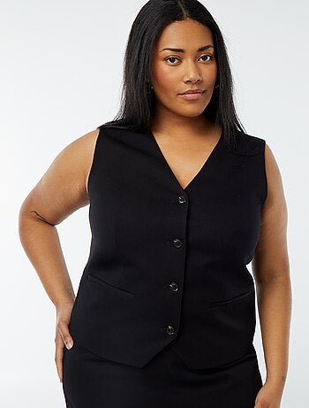 Veste sans manches avec ouverture boutonnée