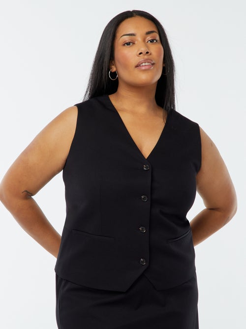 Veste sans manches avec ouverture boutonnée - Kiabi
