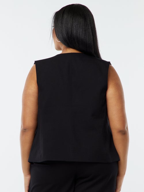 Veste sans manches avec ouverture boutonnée - Kiabi
