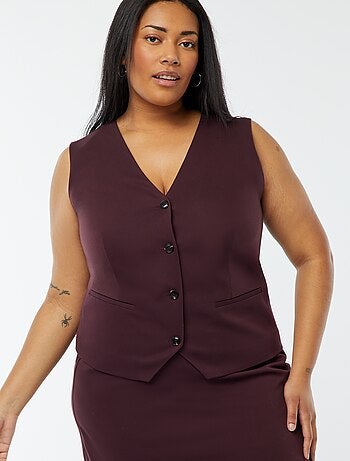 Veste sans manches avec ouverture boutonnée