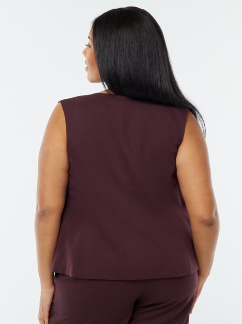 Veste sans manches avec ouverture boutonnée - Kiabi