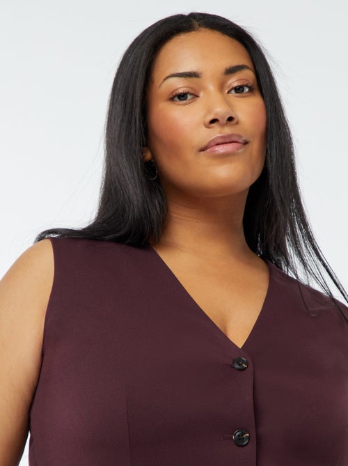 Veste sans manches avec ouverture boutonnée - Kiabi