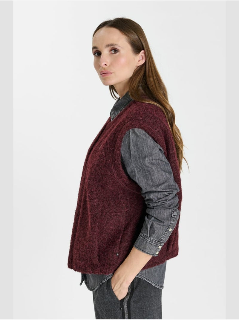 Veste sans manches badis 'le temps des cerises' Rouge - Kiabi