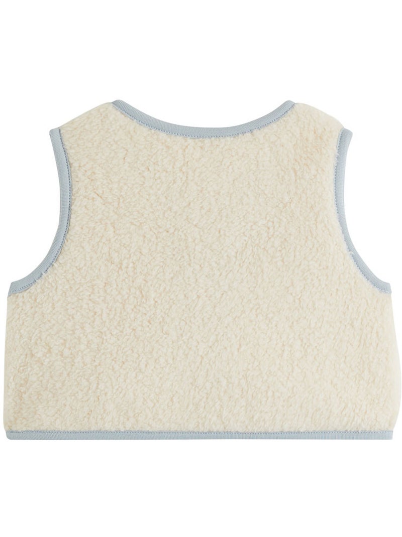 Veste sans manches bébé en sherpa voix lactée Ecru - Kiabi