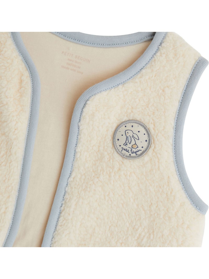 Veste sans manches bébé en sherpa voix lactée Ecru - Kiabi
