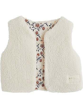 Veste sans manches bébé réversible en sherpa ollie