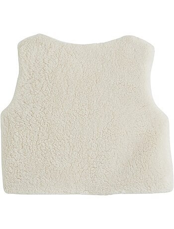 Veste sans manches bébé réversible en sherpa ollie