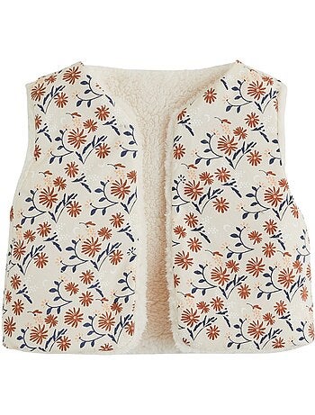 Veste sans manches bébé réversible en sherpa ollie