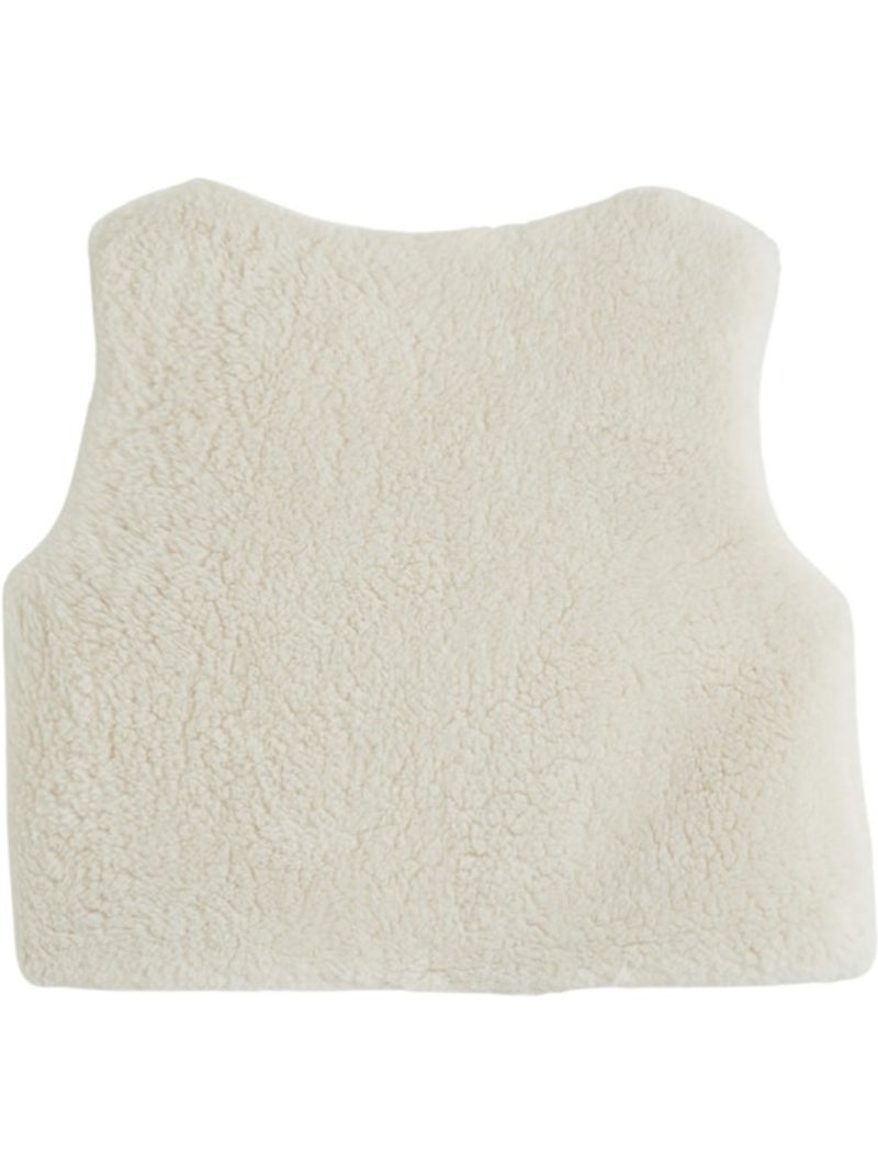 Veste sans manches bébé réversible en sherpa ollie Beige clair - Kiabi