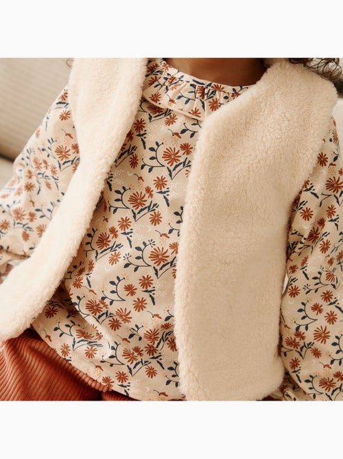 Veste sans manches bébé réversible en sherpa ollie - Kiabi Veste sans manches bébé réversible en sherpa ollie - Kiabi