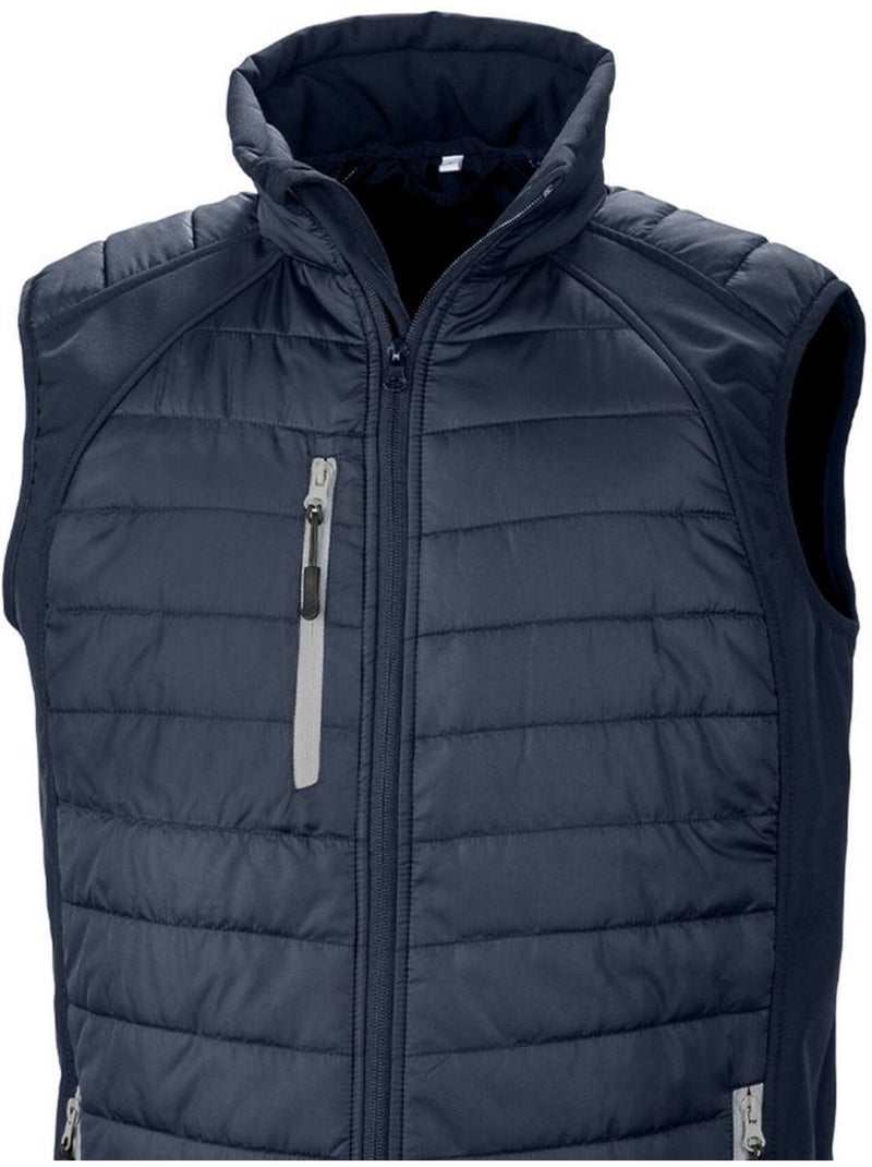 Veste sans manches compass - result genuine recycled Bleu marine/Gris froid - Kiabi