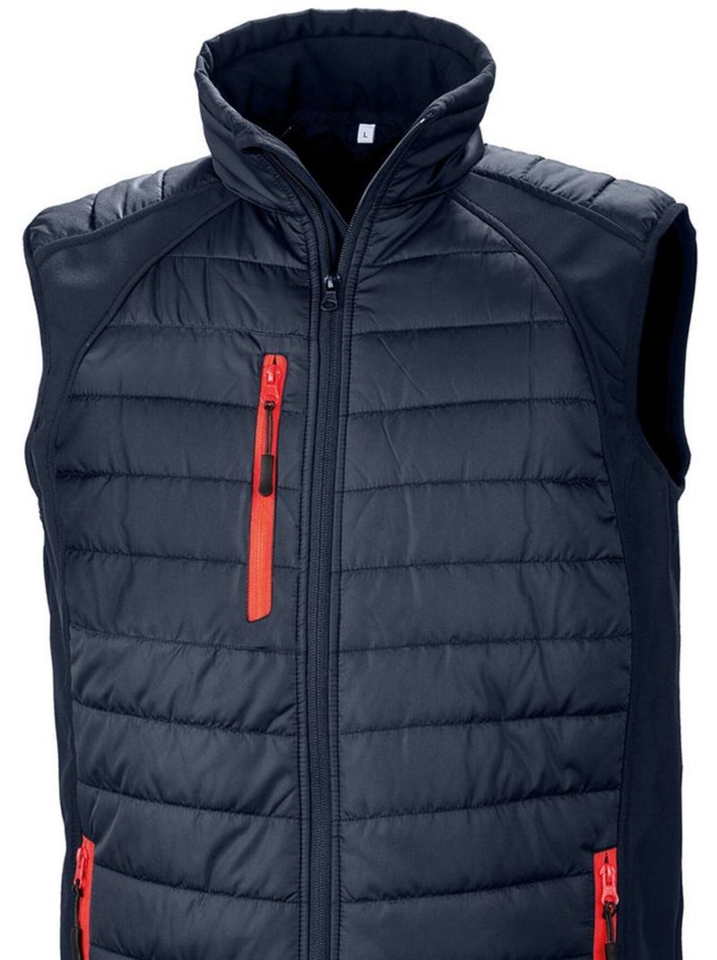 Veste sans manches compass - result genuine recycled Marine/Rouge - Kiabi