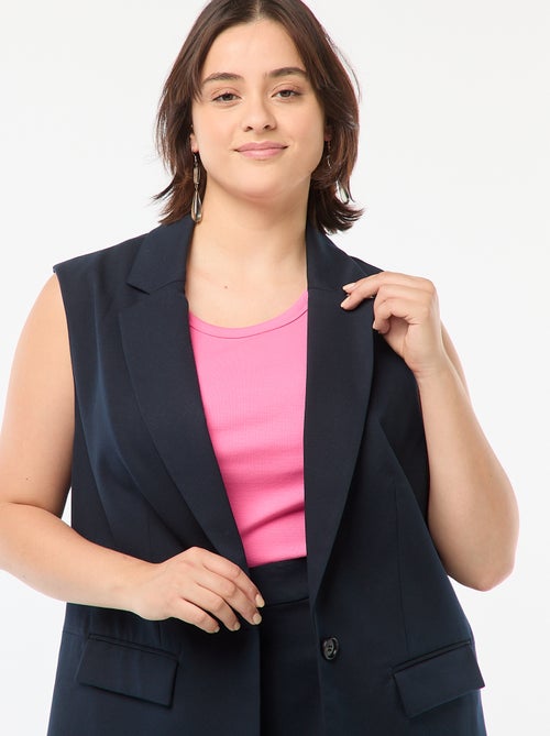 Veste sans manches coupe longue - Kiabi