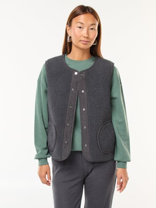 Veste sans manches effet mouton