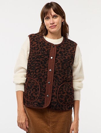 Veste sans manches effet mouton