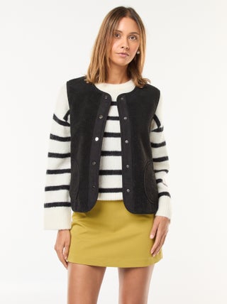 Veste sans manches effet mouton