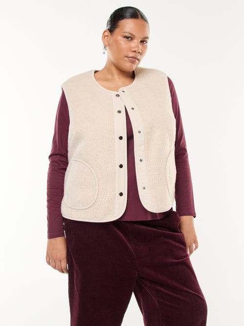 Veste sans manches effet moutonné - Kiabi