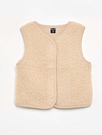 Veste sans manches effet moutonné