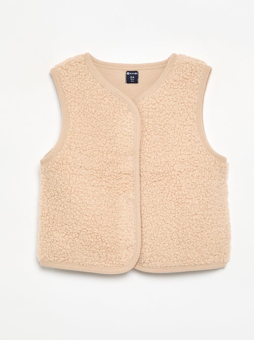 Veste sans manches effet moutonné - Kiabi