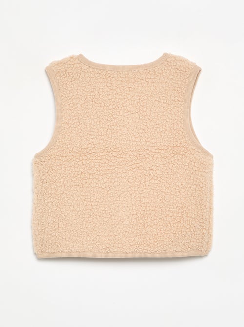 Veste sans manches effet moutonné - Kiabi