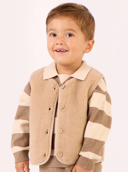 Veste sans manches effet moutonné - Kiabi Veste sans manches effet moutonné - Kiabi