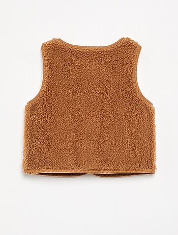 Veste sans manches effet moutonné