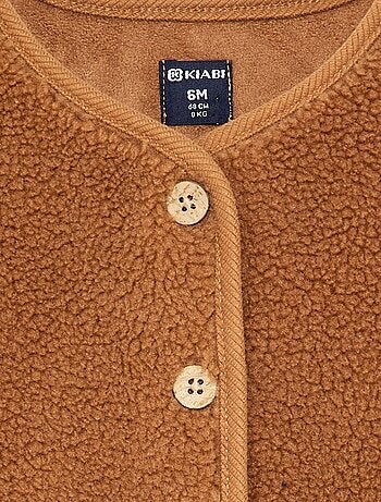 Veste sans manches effet moutonné
