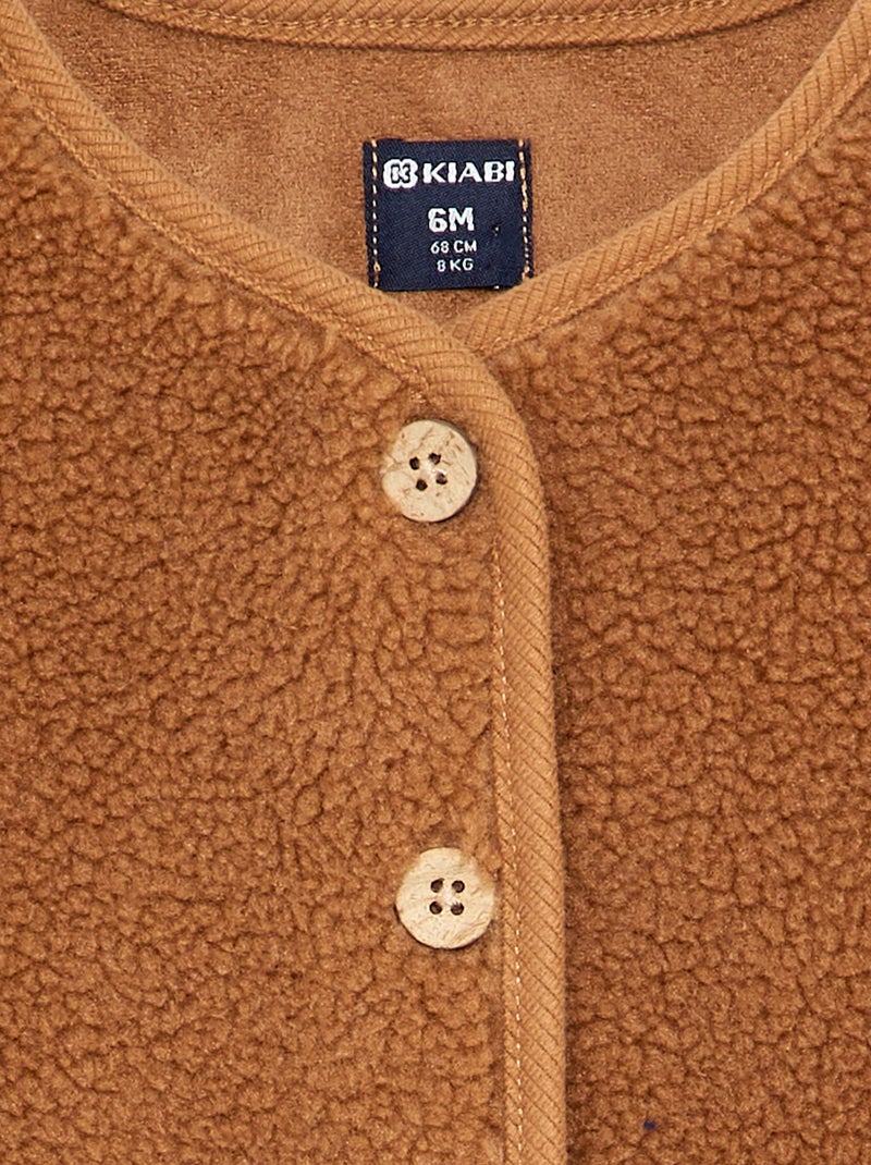 Veste sans manches effet moutonné Beige - Kiabi