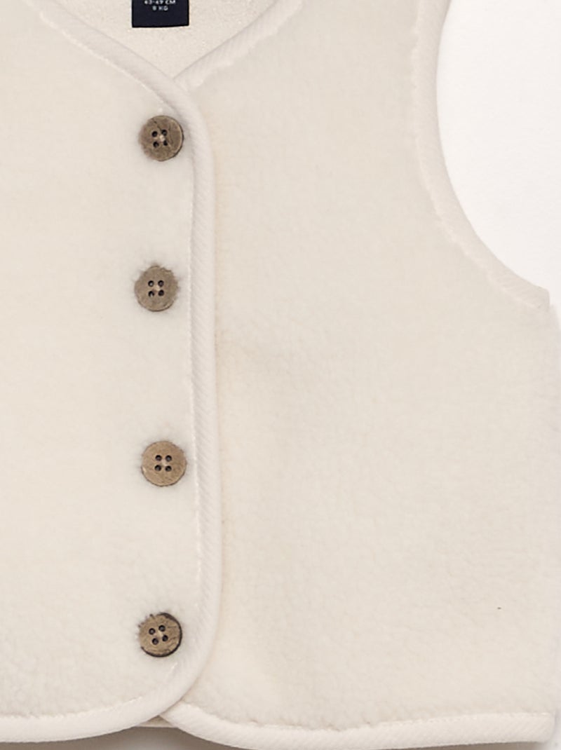 Veste sans manches effet moutonné Blanc - Kiabi